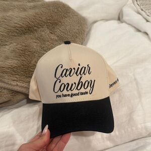 Caviar Cowboy Black and Cream Cap